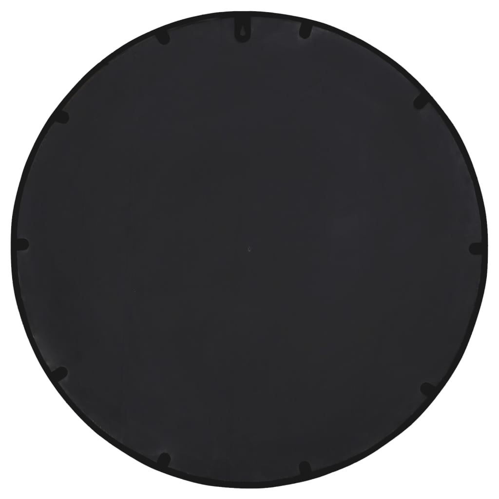 Specchio Nero 40x4 cm Ferro Rotondo per Uso Interno