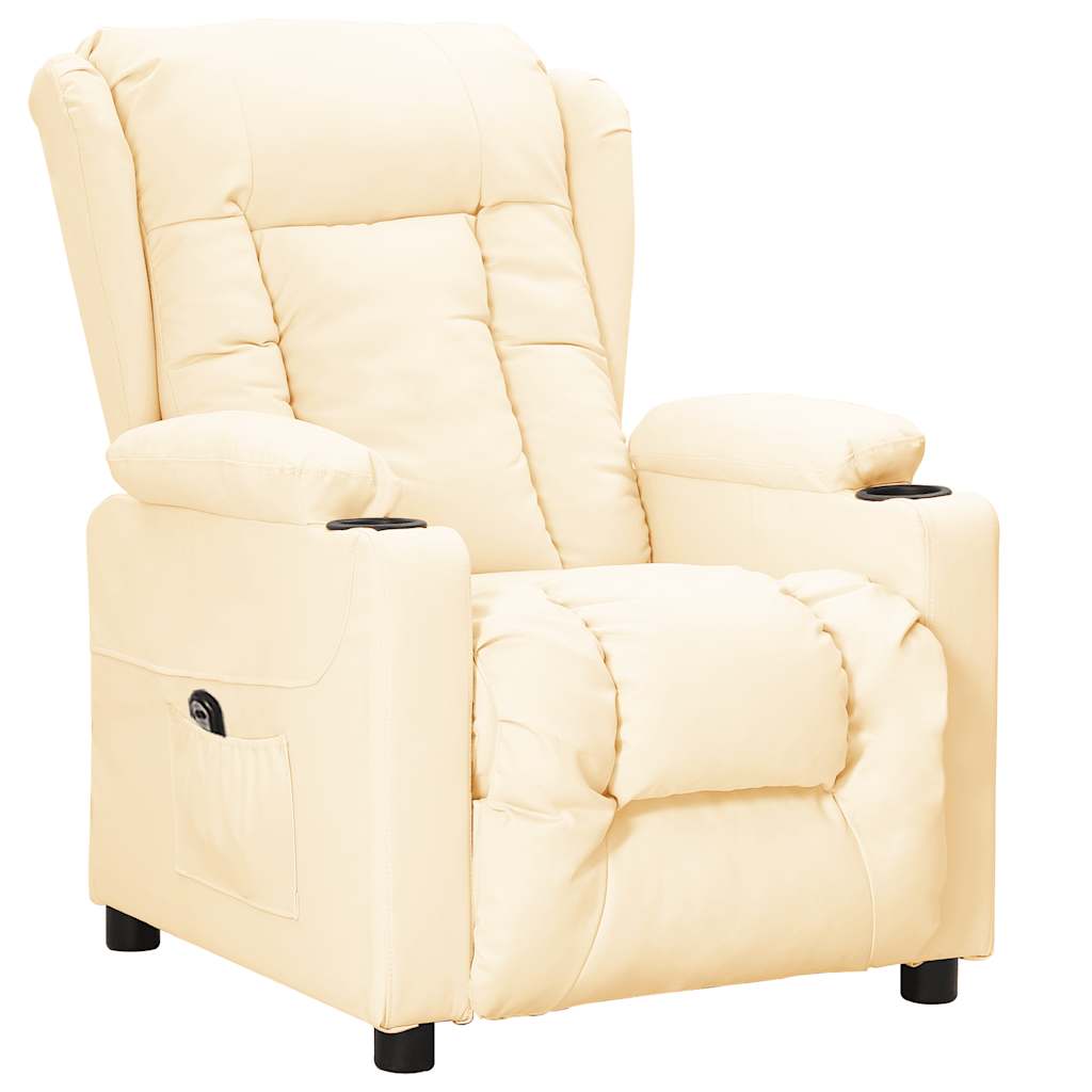 Poltrona Alzapersona Crema in Similpelle