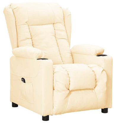 Poltrona Alzapersona Crema in Similpelle