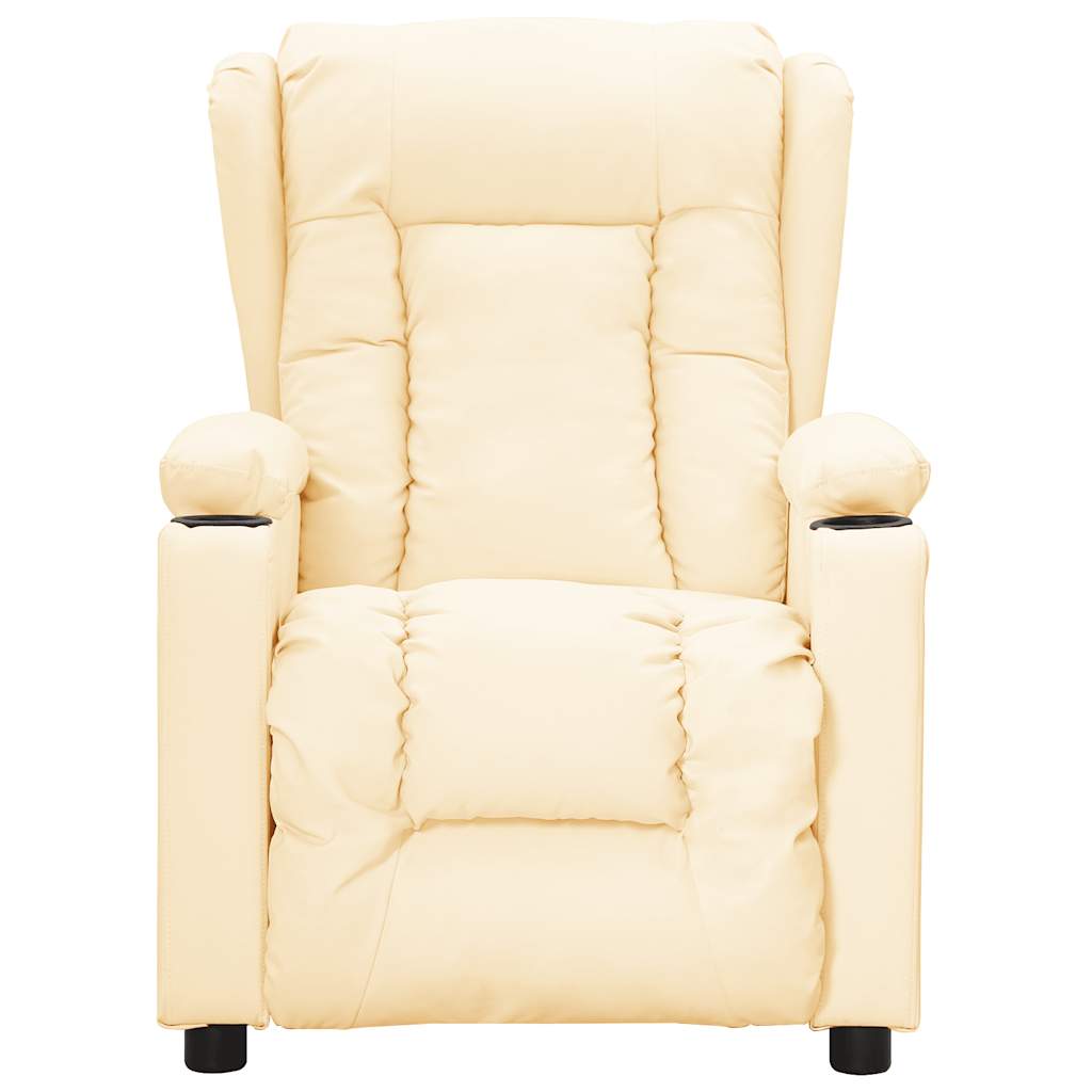 Poltrona Alzapersona Crema in Similpelle