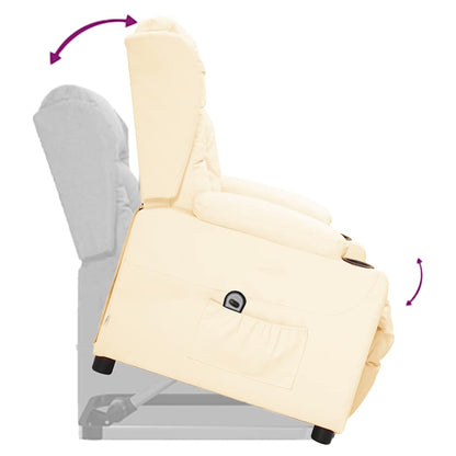 Poltrona Alzapersona Crema in Similpelle
