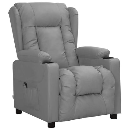 Poltrona Alzapersona grigio in Similpelle