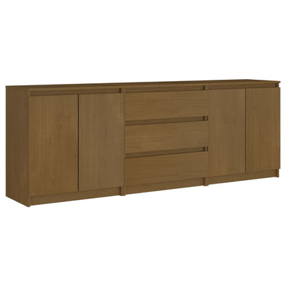 Credenza Marrone Ambra 180x36x65 cm in Legno Massello di Pino