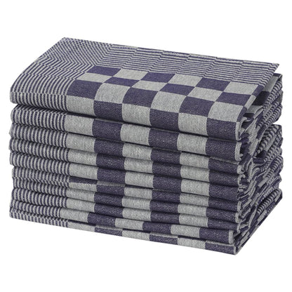 Strofinacci da Cucina 20 pz Blu e Bianchi 50x70 cm in Cotone