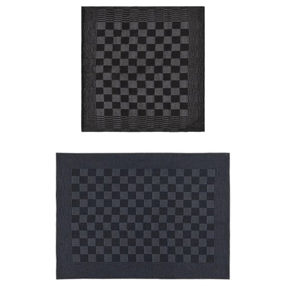 Set Strofinacci 10 pz in Cotone Nero e Grigio