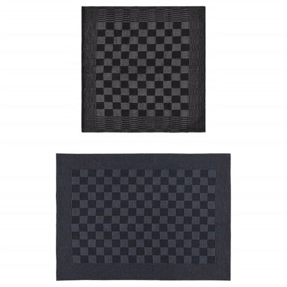 Set Strofinacci 50 pz in Cotone Nero e Grigio