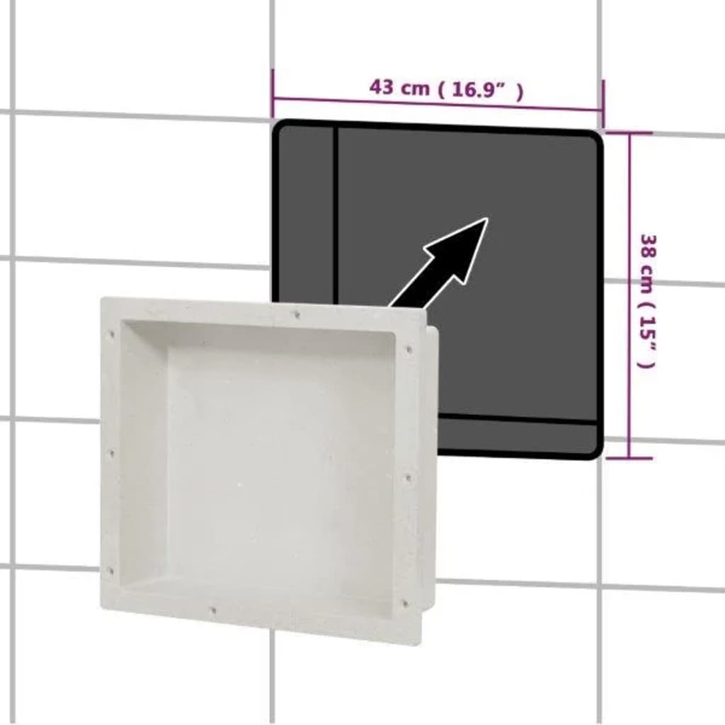 Nicchia da Doccia Bianco Opaco 41x36x10 cm