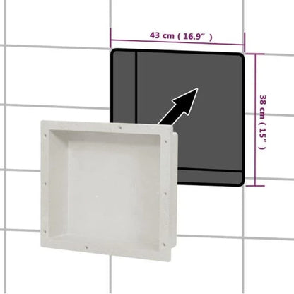 Nicchia da Doccia Bianco Opaco 41x36x10 cm