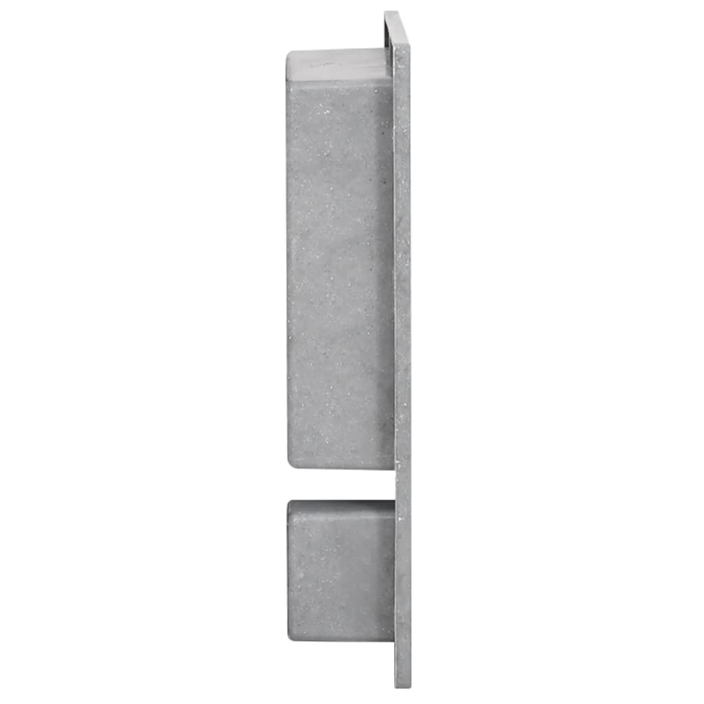 Nicchia da Doccia con 2 Scomparti Grigio Opaco 41x51x10 cm