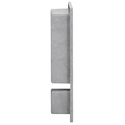 Nicchia da Doccia con 2 Scomparti Grigio Opaco 41x51x10 cm