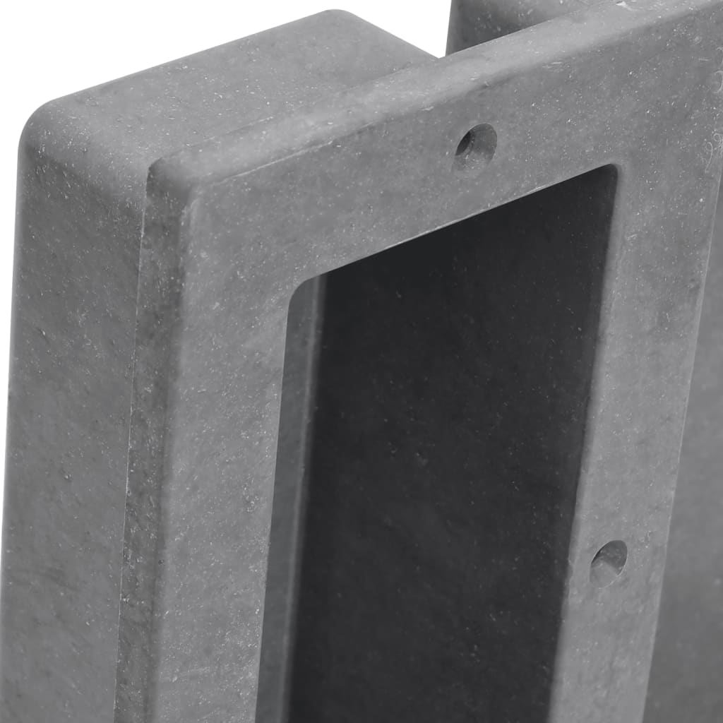Nicchia da Doccia con 2 Scomparti Grigio Opaco 41x51x10 cm