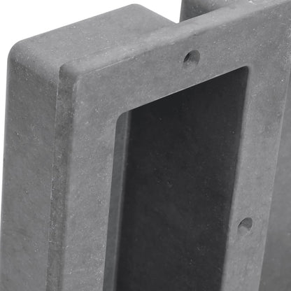 Nicchia da Doccia con 2 Scomparti Grigio Opaco 41x51x10 cm