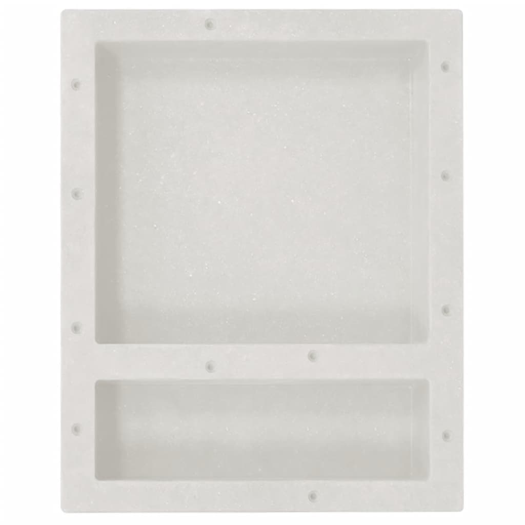Nicchia da Doccia con 2 Scomparti Bianco Opaco 41x51x10 cm