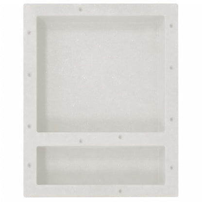 Nicchia da Doccia con 2 Scomparti Bianco Opaco 41x51x10 cm