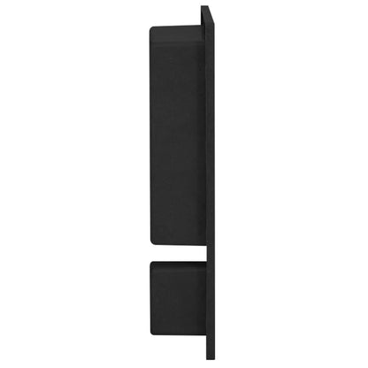 Nicchia da Doccia con 2 Scomparti Nero Opaco 41x51x10 cm