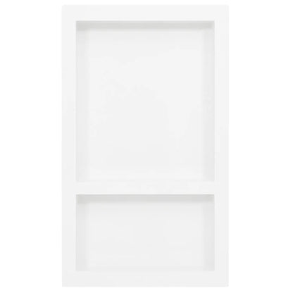 Nicchia da Doccia con 2 Scomparti Bianco Lucido 41x69x9 cm