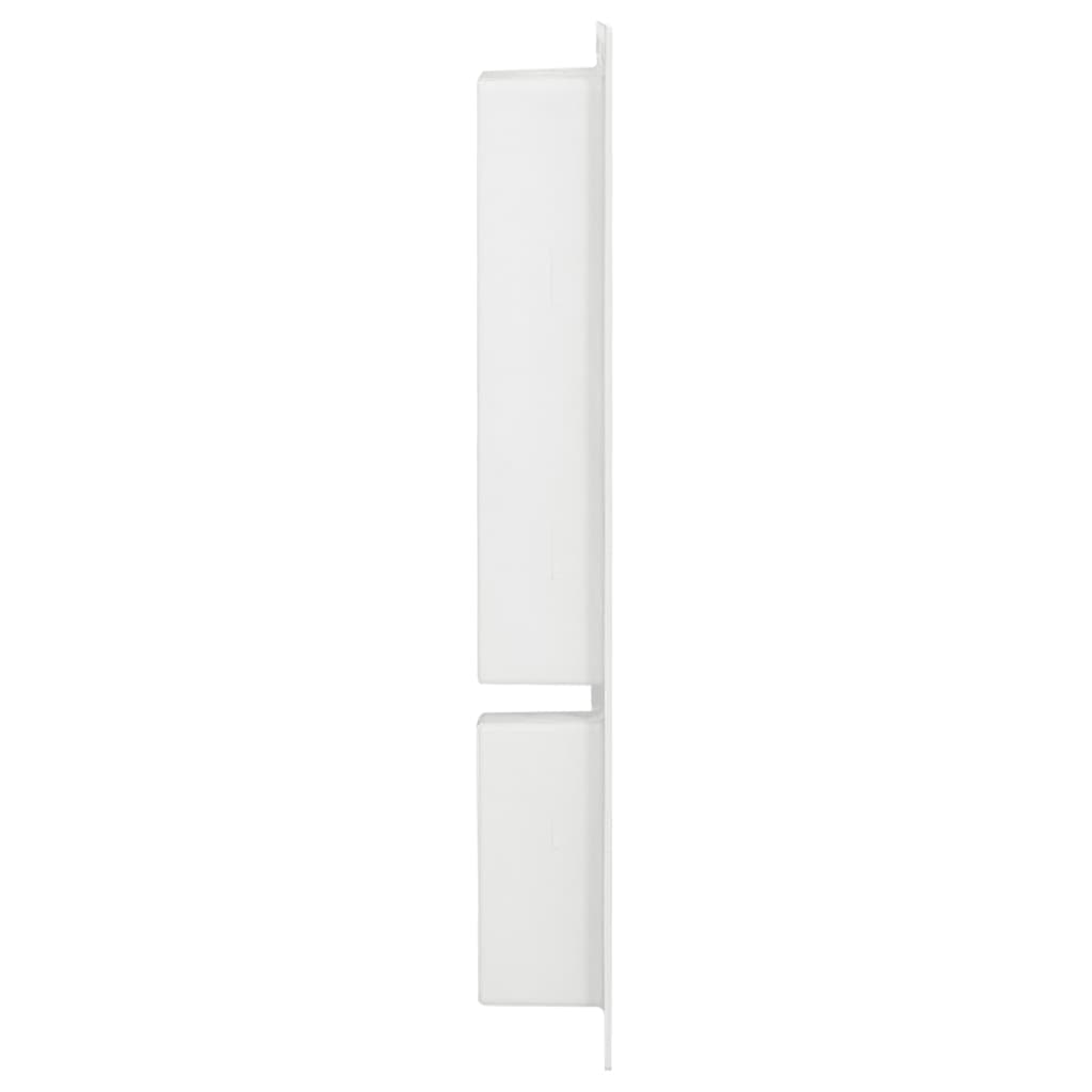 Nicchia da Doccia con 2 Scomparti Bianco Lucido 41x69x9 cm