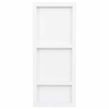 Nicchia da Doccia con 3 Scomparti Bianco Lucido 41x99x9 cm