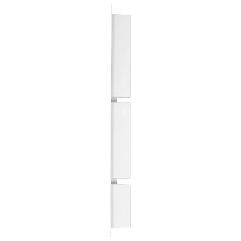 Nicchia da Doccia con 3 Scomparti Bianco Lucido 41x99x9 cm