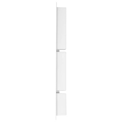 Nicchia da Doccia con 3 Scomparti Bianco Lucido 41x99x9 cm