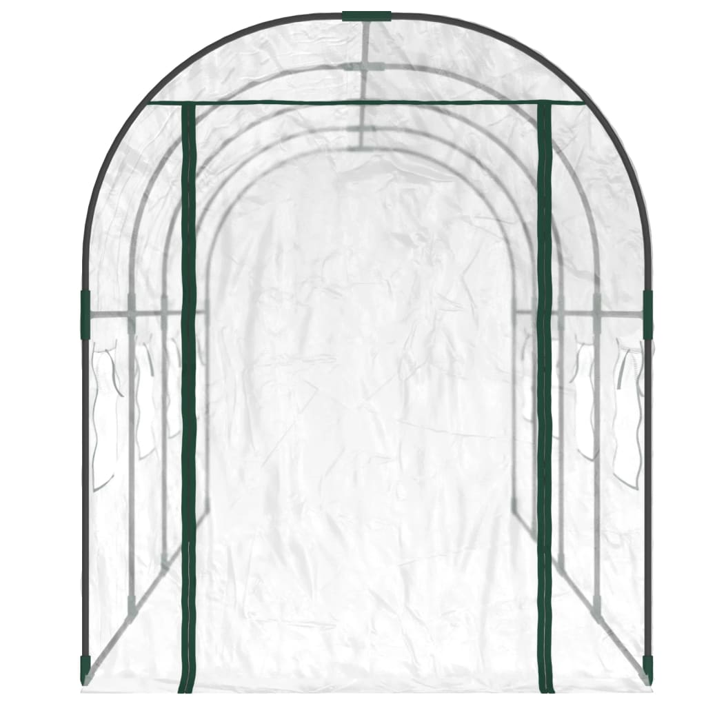 Serra Trasparente 160x400x190 cm PVC Acciaio Verniciato Polvere