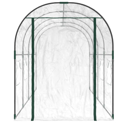Serra Trasparente 160x400x190 cm PVC Acciaio Verniciato Polvere