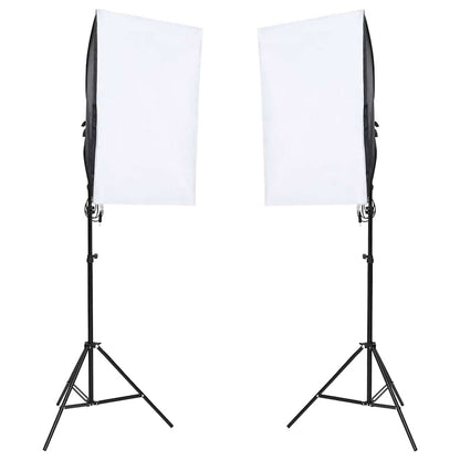 Kit per Studio Fotografico con Set di Luci e Fondale
