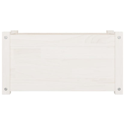 Fioriere da Giardino 2 pz Bianche 60x31x31 cm Massello di Pino