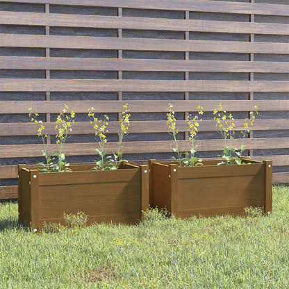 Fioriere 2 pz Ambra 60x31x31 cm in Legno Massello di Pino