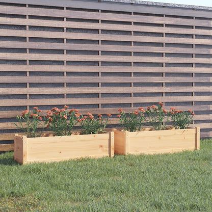 Fioriere da Giardino 2 pz 100x31x31cm in Legno Massello di Pino