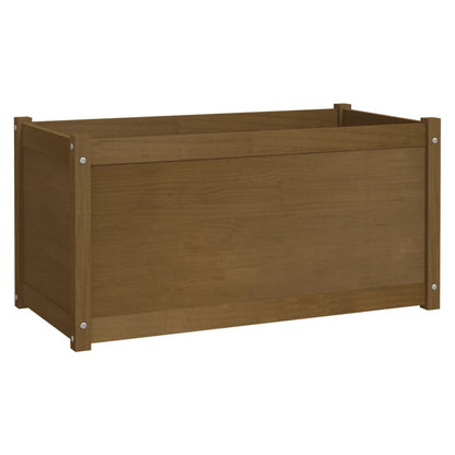 Fioriera Giardino Marrone Ambra 100x50x50cm Legno Massello Pino