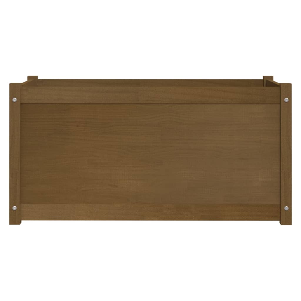 Fioriera Giardino Marrone Ambra 100x50x50cm Legno Massello Pino