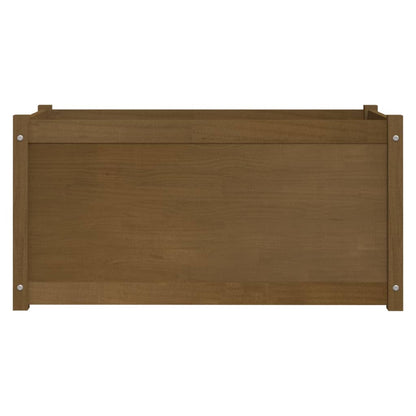 Fioriera Giardino Marrone Ambra 100x50x50cm Legno Massello Pino