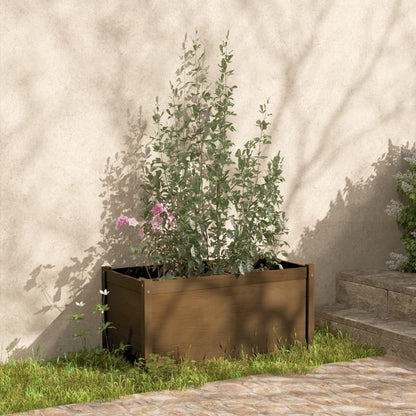 Fioriera Giardino Marrone Ambra 100x50x50cm Legno Massello Pino