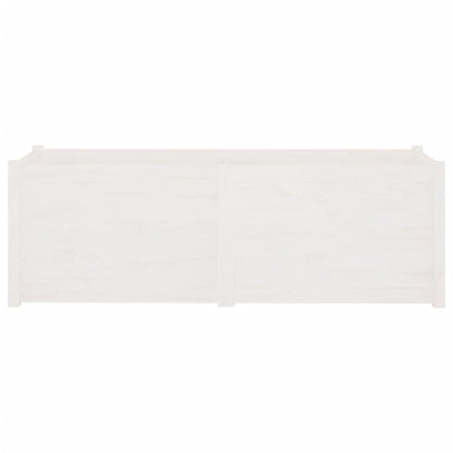 Fioriera da Giardino Bianca 150x50x50 cm Legno Massello di Pino