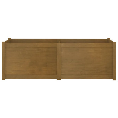 Fioriera Giardino Marrone Ambra 150x50x50cm Legno Massello Pino