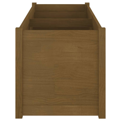 Fioriera Giardino Marrone Ambra 150x50x50cm Legno Massello Pino