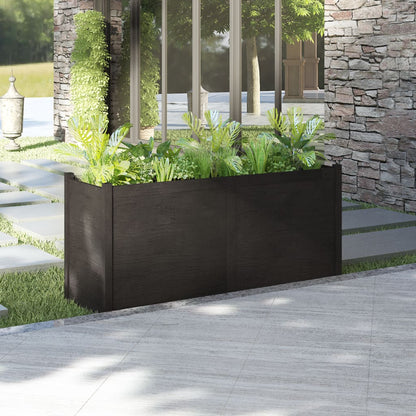 Fioriera da Giardino Nera 150x50x70 cm Legno Massello di Pino