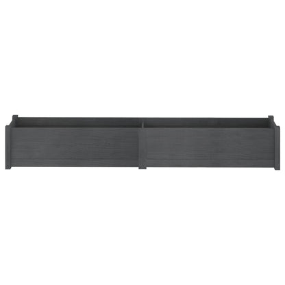 Fioriera da Giardino Grigia 200x31x31 cm Legno Massello di Pino