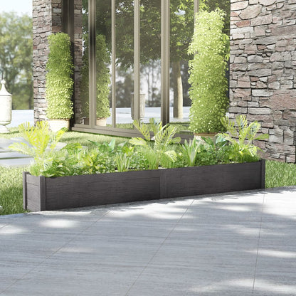 Fioriera da Giardino Grigia 200x31x31 cm Legno Massello di Pino