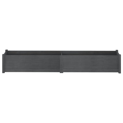 Fioriere da Giardino 2 pz Grigie 200x31x31 cm Massello di Pino