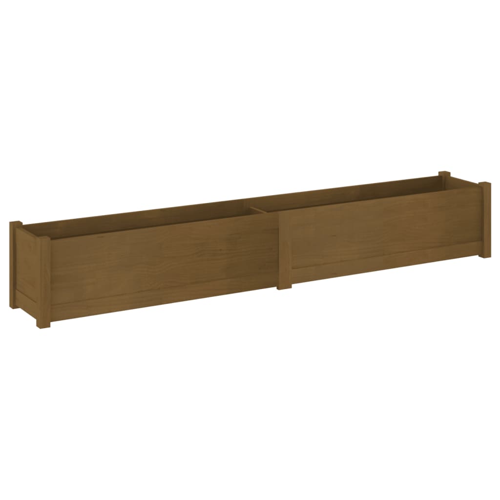 Fioriere da Giardino 2 pz ambra 200x31x31 cm in Legno di Pino