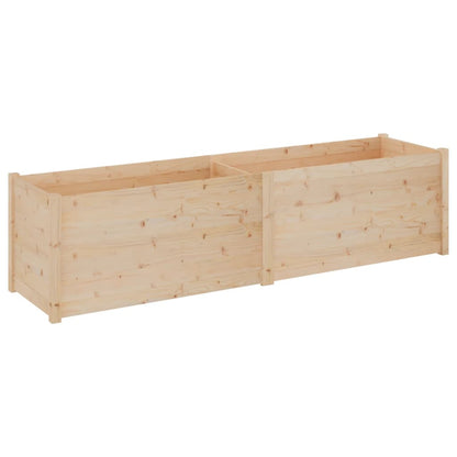 Fioriera da Giardino 200x50x50 cm in Legno Massello di Pino