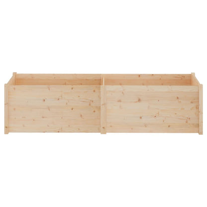 Fioriera da Giardino 200x50x50 cm in Legno Massello di Pino