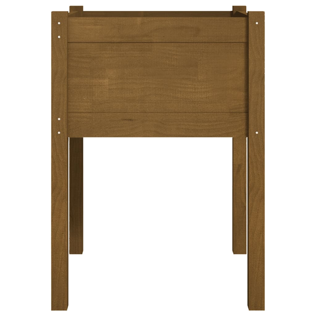 Fioriera Giardino Marrone Ambra 50x50x70 cm Legno Massello Pino