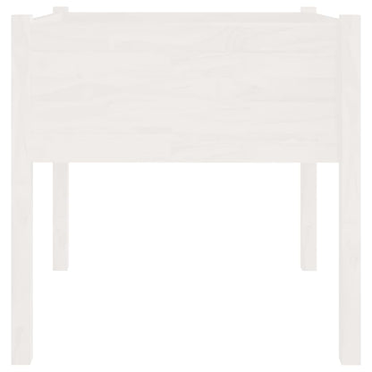 Fioriera da Giardino Bianca 70x70x70 cm Legno Massello di Pino