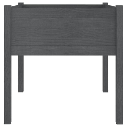 Fioriera da Giardino Grigia 70x70x70 cm Legno Massello di Pino