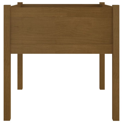 Fioriera Giardino Marrone Ambra 70x70x70 cm Legno Massello Pino