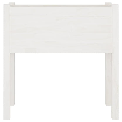 Fioriera da Giardino Bianca 70x31x70 cm Legno Massello di Pino