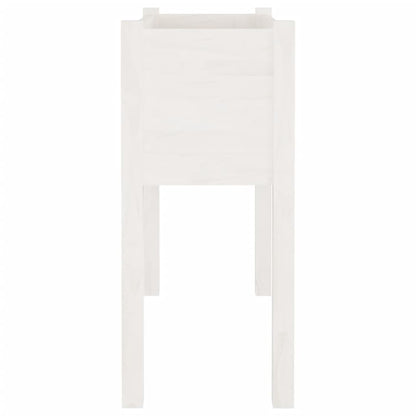 Fioriera da Giardino Bianca 70x31x70 cm Legno Massello di Pino